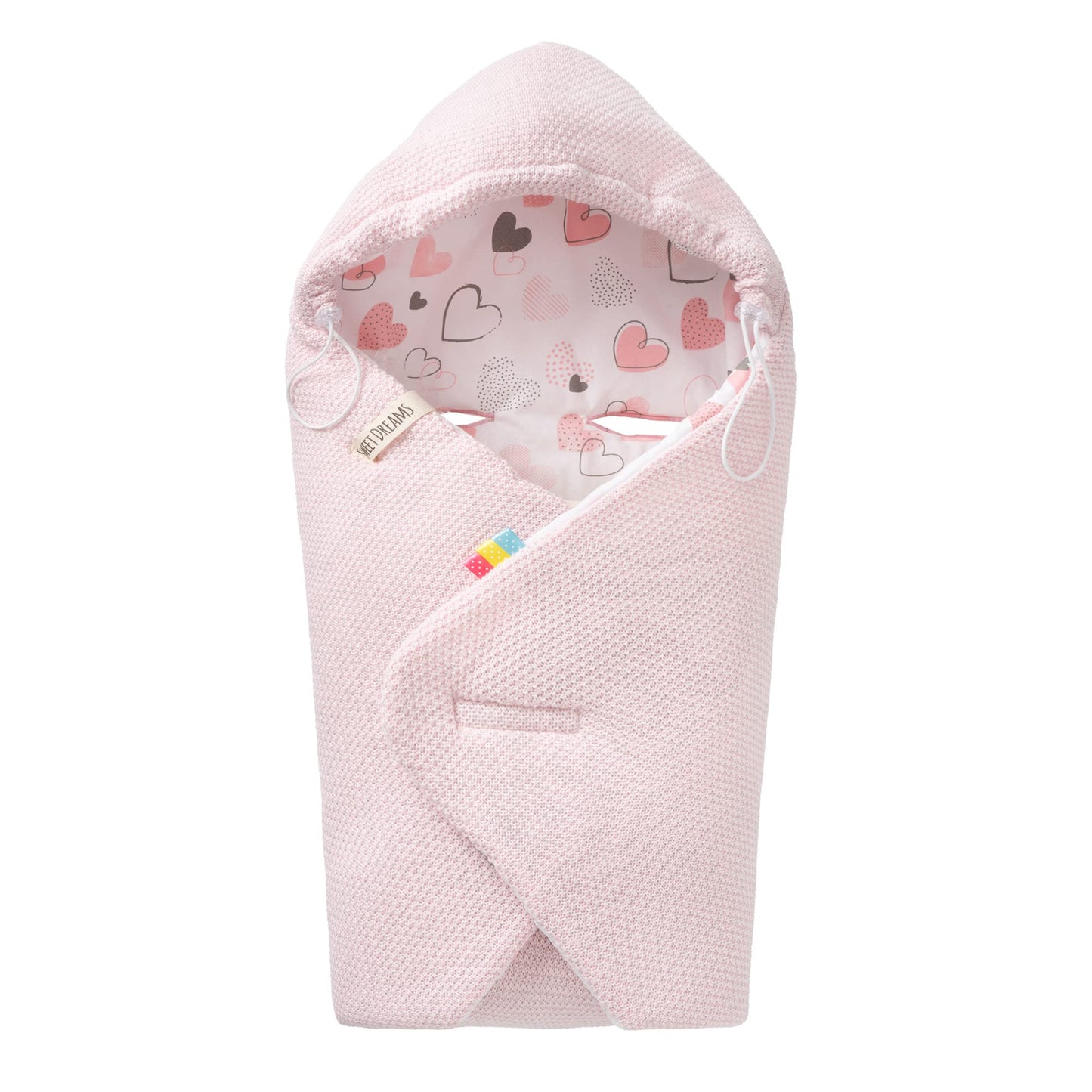 Baby Einschlagdecke Babyschale Winter Strickdecke Kinderwagendecke Fußsack Baby 100% Baumwolle mit Füllung Universal für Kinderwagen Buggys Frühling Maxi Cosi 3 Punkt Gurt Beige Grau(39) (Senfgelb)