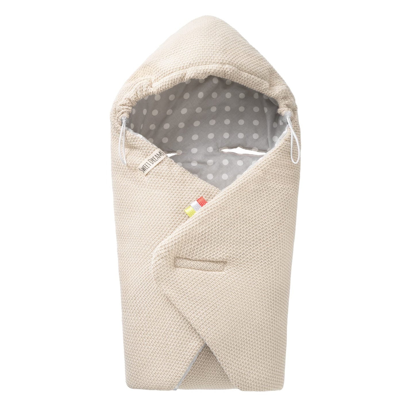 Baby Einschlagdecke Babyschale Winter Strickdecke Kinderwagendecke Fußsack Baby 100% Baumwolle mit Füllung Universal für Kinderwagen Buggys Frühling Maxi Cosi 3 Punkt Gurt Beige Grau(39) (Senfgelb)